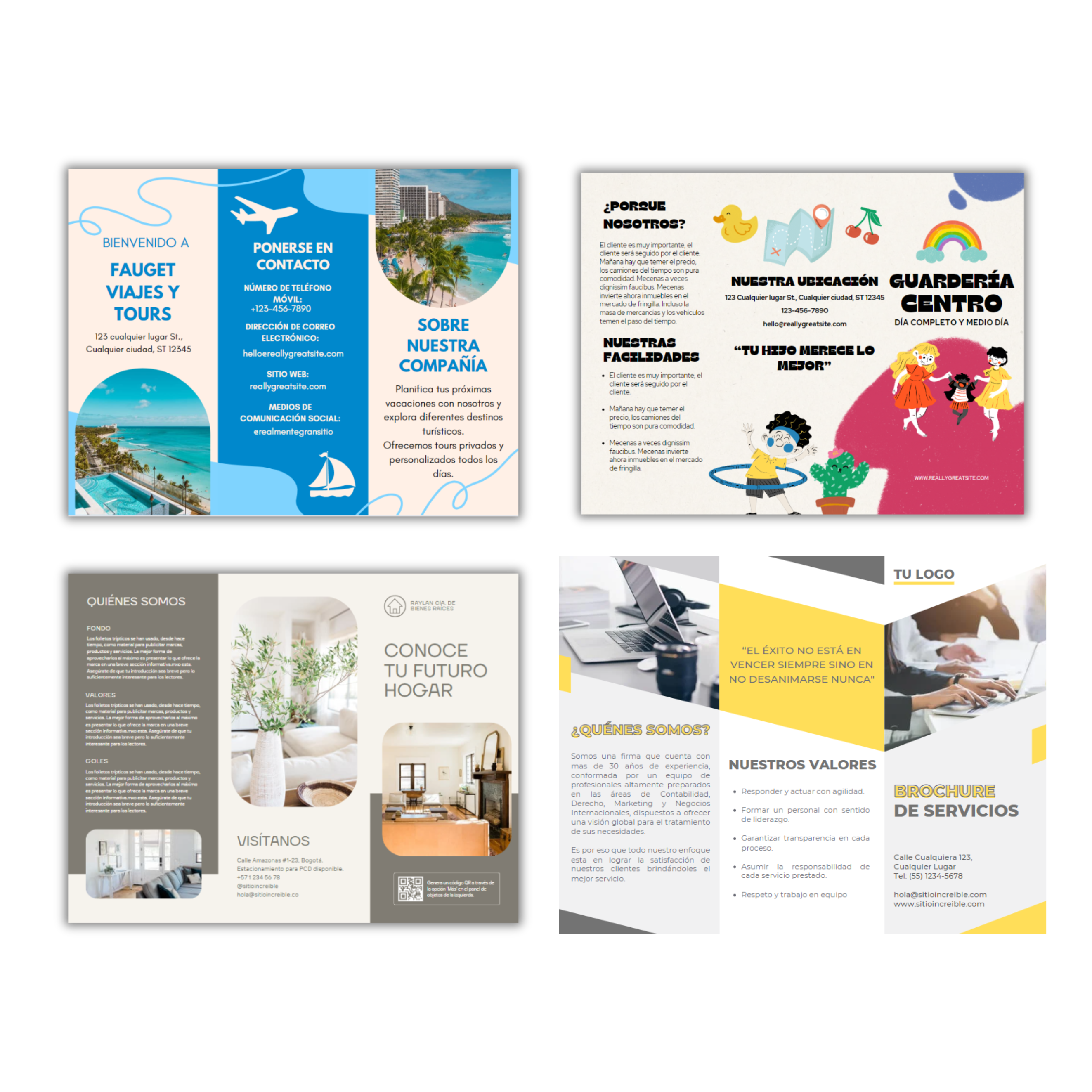 Plegable a Tres partes